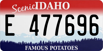 ID license plate E477696
