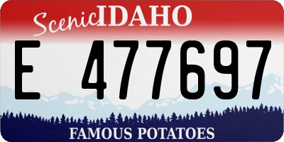 ID license plate E477697
