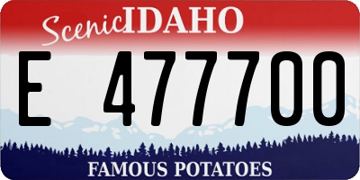 ID license plate E477700