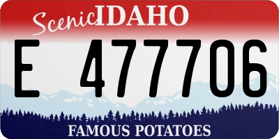 ID license plate E477706