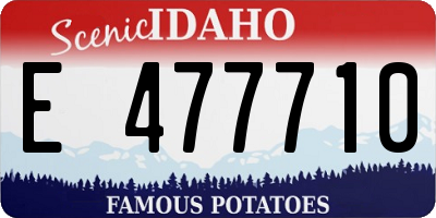 ID license plate E477710