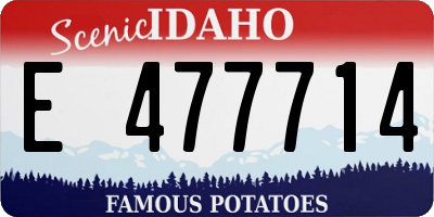 ID license plate E477714