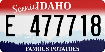 ID license plate E477718