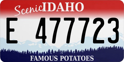 ID license plate E477723