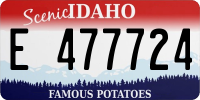 ID license plate E477724