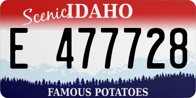 ID license plate E477728