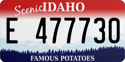 ID license plate E477730