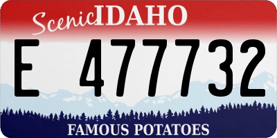 ID license plate E477732