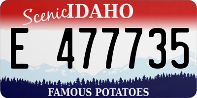 ID license plate E477735