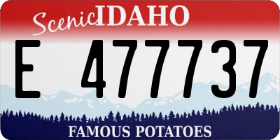 ID license plate E477737