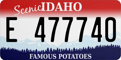 ID license plate E477740
