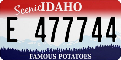 ID license plate E477744