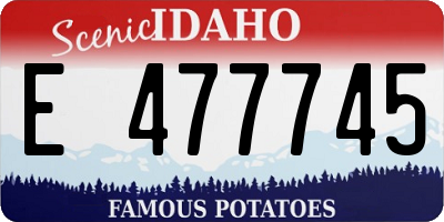 ID license plate E477745