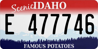 ID license plate E477746