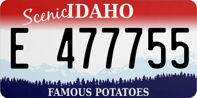 ID license plate E477755