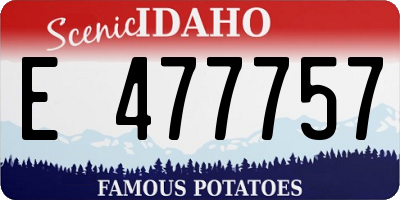 ID license plate E477757