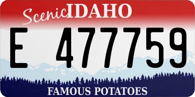 ID license plate E477759