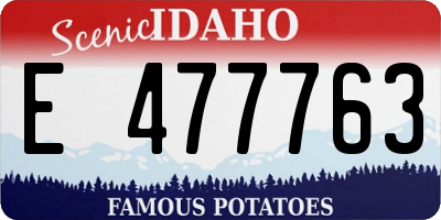 ID license plate E477763