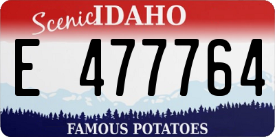 ID license plate E477764