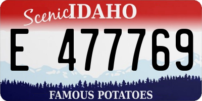 ID license plate E477769
