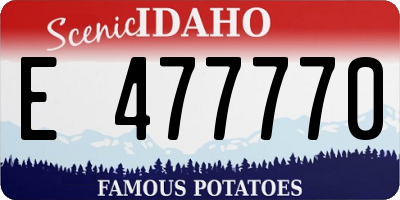 ID license plate E477770