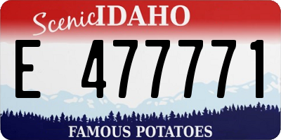 ID license plate E477771