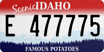 ID license plate E477775
