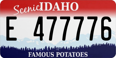 ID license plate E477776