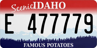 ID license plate E477779