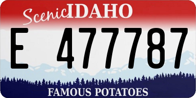 ID license plate E477787