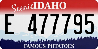 ID license plate E477795