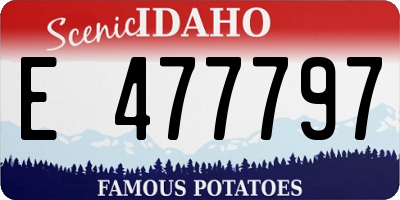 ID license plate E477797