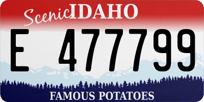 ID license plate E477799