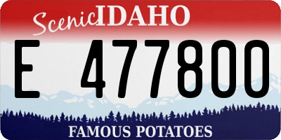 ID license plate E477800