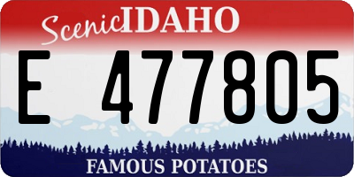 ID license plate E477805