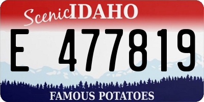 ID license plate E477819