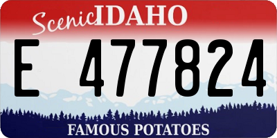 ID license plate E477824