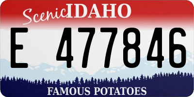 ID license plate E477846