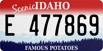 ID license plate E477869