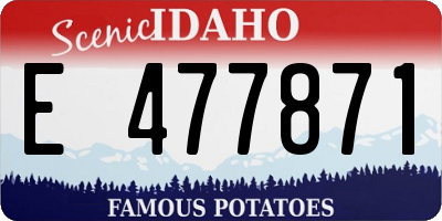 ID license plate E477871