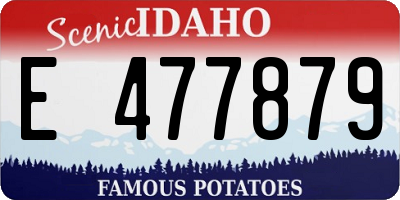 ID license plate E477879