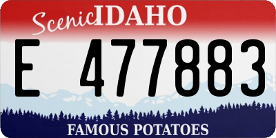ID license plate E477883