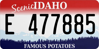 ID license plate E477885