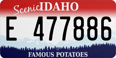 ID license plate E477886