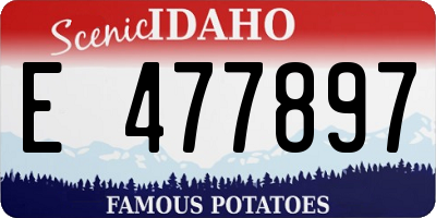 ID license plate E477897