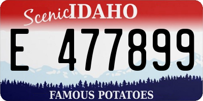 ID license plate E477899