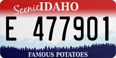 ID license plate E477901