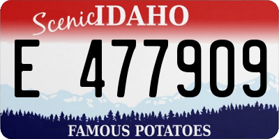 ID license plate E477909