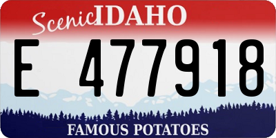 ID license plate E477918