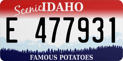 ID license plate E477931